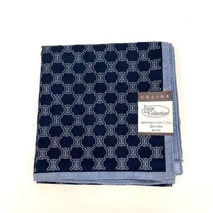 Celine Blue Monogram Cotton Scarf